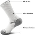 thumbnail image 3 of Men Sport Socks 3/6Pairs,AmPm Compression Athletic Socks for Men Sport Running,Fully Cushioned &Arch Support, 3 of 7