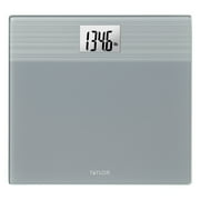 Taylor 500 lb Digital Glass High Capacity Scale Extra Wide Platform Battery Operated Silver