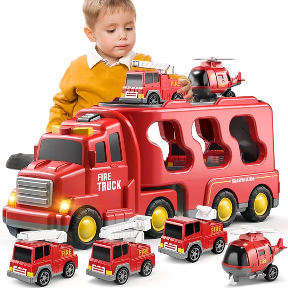 Ruvince Construction Toddler Truck Toys Carrier Truck Friction Power Vehicle Mini