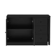thumbnail image 5 of MEETFAV 89.7" Kitchen Island with Extendable Table – Wooden Sideboard Storage Cabinet, 2 Doors and 3 Drawers for Living Room, Study, Foyer, Kitchen, Black, 5 of 7