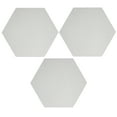 thumbnail image 1 of Furnish My Place Abstract Contemporary Geometrical View Square Pattern Modern Plush Two Tone High Low Pattern Rug, Home Decor Mat, Made in USA - Framed Ivory, 3' Hexagon - Set of 3, 1 of 5