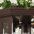 thumbnail image 6 of 70" Corner Curio Cabinet with LED Lights, Glass Display Shelf with Doors and 4 Adjustable Shelves, Vintage Storage Rack for Living Room, Office, Bar, Brown, 6 of 9