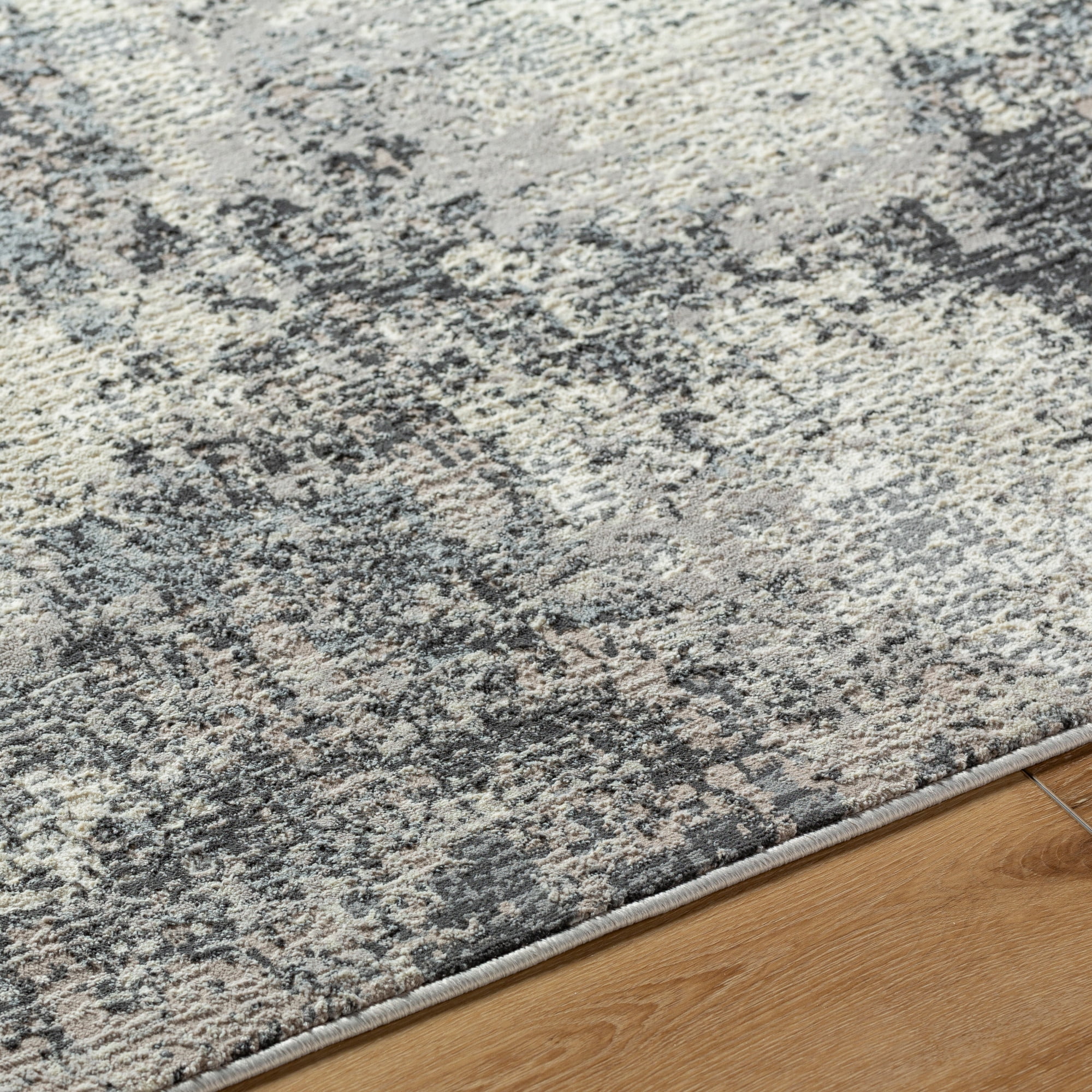 Artistic Wavers Marbella Area Rug, 6'7" x 9', Charcoal/Light Gray