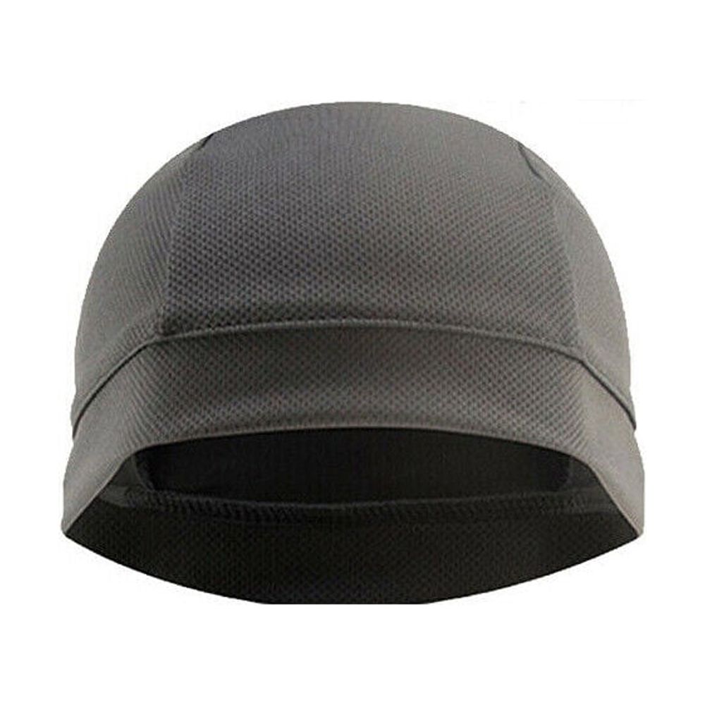 Shauoal Breathable Skull Cap - Wicking Cycling & Motorcycle Under Helmet Liner (Black, One Size)