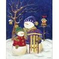 thumbnail image 2 of Williams, Todd 20x24 Gold Ornate Wood Framed with Double Matting Museum Art Print Titled - Sledding Duo, 2 of 4
