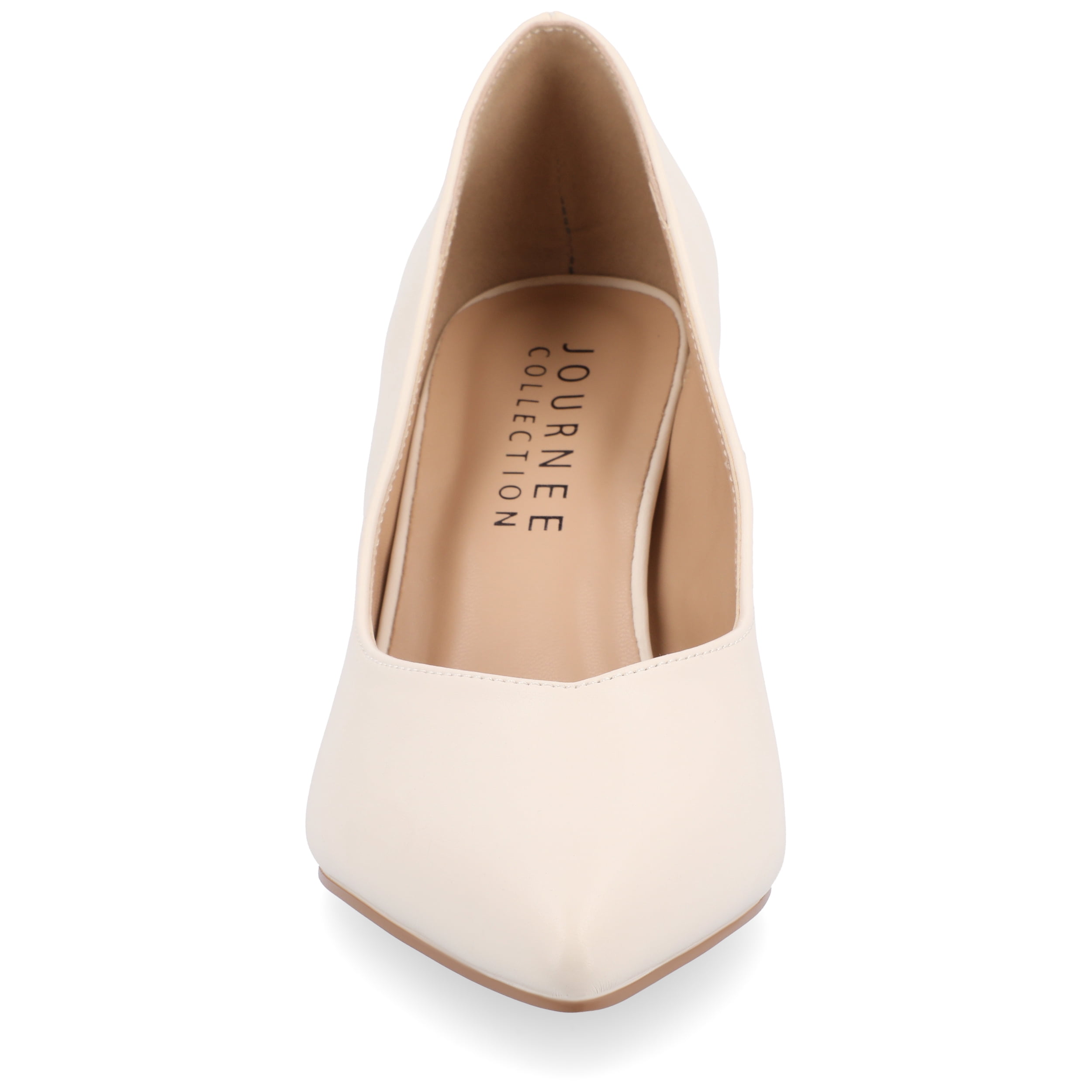 Journee Women's Simonne SuperNatural Shades Wide Width Block Heel Pointed Toe Pumps