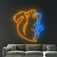 thumbnail image 3 of Handmadetneonsign Squirrel Playing Saxophone Neon Sign, Squirrel Wall Art Decor, Squirrel Wall Decor, 3 of 5