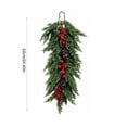 thumbnail image 4 of YingYouFu Christmas Pine Teardrop Swag, Artificial Cedar Wall Hanging Garland Fir, Pinecone Decoration for Front Door Entryway Living Room Wall Mantel, 4 of 6
