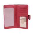 thumbnail image 4 of Julia Buxton Women's Heiress Pik-Me-Up Checkbook Keeper Leather, Red, 4 of 4