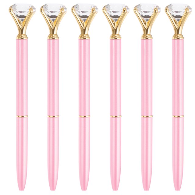 Unique Bargains Ballpoint Pen, Medium Point, 1.0mm, Black Ink, 6 Pack