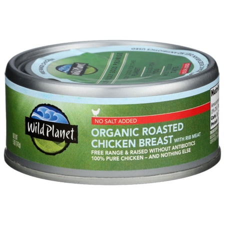 2X - Wild Planet Organic Chicken Breast No Salt 5 oz Package May Vary
