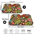 thumbnail image 3 of Kdxio Hippie Peace Love Print Windshield Sun Shade,UV Rays and Sun Heat Protection,Sunshade for Car Windshield,Car Shade Front Windshield -, 3 of 6