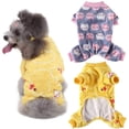 thumbnail image 1 of GHSDFBB Vêtements pour Chiens Petits Moyens Garçons Filles Combinaisons en Polaire Pyjamas Pyjamas pour Chiots Vêtements pour Chats Pyjamas d'Hiver pour Petits Chiens Chats 2 Pack, 1 of 7
