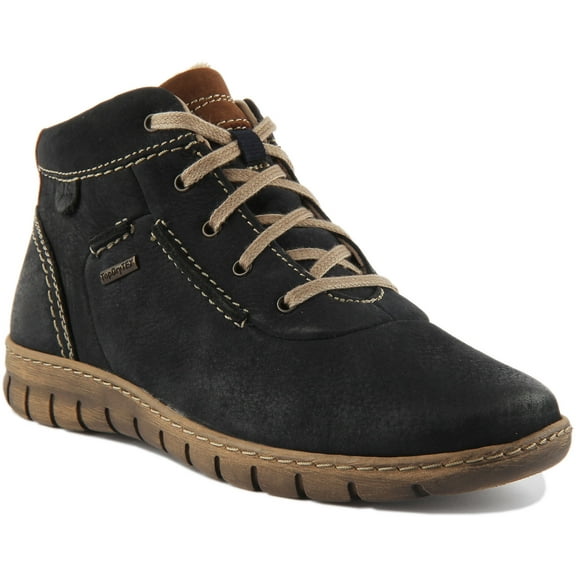 Josef Seibel Steffi 53 Women's Lace Up Waterproof Walking Boot In Navy Size 5