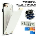 thumbnail image 7 of Mantto for iPhone 7/8/SE 2020/SE 2022 Back Wallet Case with Card Holder, Magnetic Clasp 3 Card Slots RFID Blocking Premium PU Leather Shockproof Anti-Scratch Wallet Phone Case, White, 7 of 7