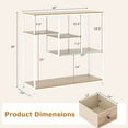thumbnail image 3 of Costway 40” Console Table with Storage Drawer 4-Tier Display Shelf for Living Room Hallway Natural and White, 3 of 12