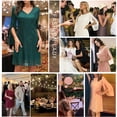 thumbnail image 4 of Vestido COOAN para invitadas a una boda, cóctel y formal, encaje y lentejuelas para mujer, 4 of 9