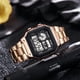 thumbnail image 2 of Reloj electrónico para hombre con correa de acero cuadrada Reloj electrónico de negocios para hombre, 2 of 6