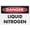 Warning Sign 4, variant on Danger Liquid Nitrogen Warning Security Outdoor Sign - 8"x12", Reflective, Weatherproof - Lab, Medical Facility, Cryogenic Storage, Industrial Site