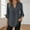 Grey, variant on DuoJiaJ Women Solid Casual Button V Neck Pocket Long Sleeve T Shirt Top Women's Linen Shirts Black L