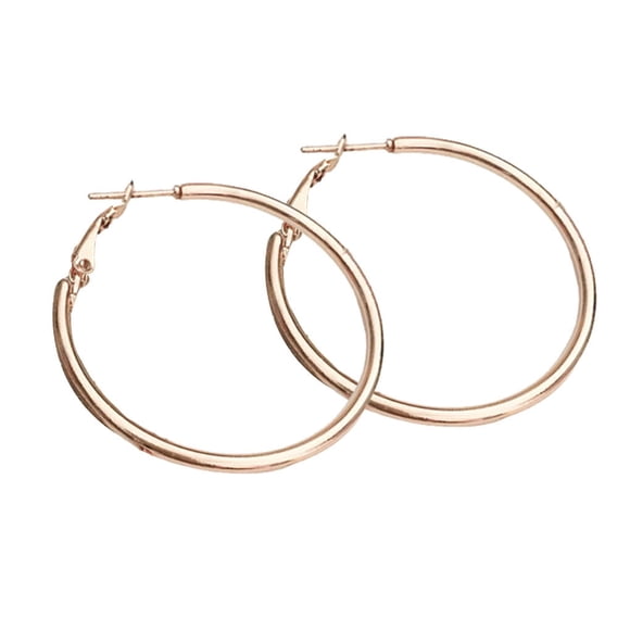 Pendientes para niña Sonducket Clip para la oreja pendiente para mujer regalo portátil para amiga círculo liso decoración 9 cm con orificio para la oreja 20Conjunto
