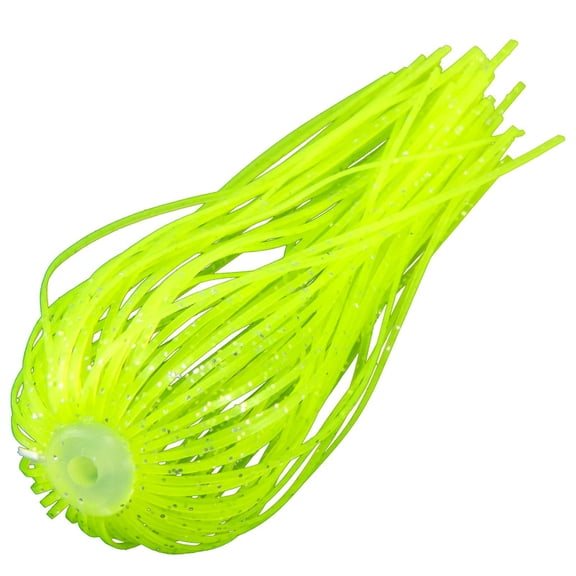 Dr.Fish 15 Pack Replacement Jig Skirts 88-Strands Silicone Fishing Umbrella Skirts Quick Change for Spinnerbaits Bass Jig Lures Making Accessories Chartreuse