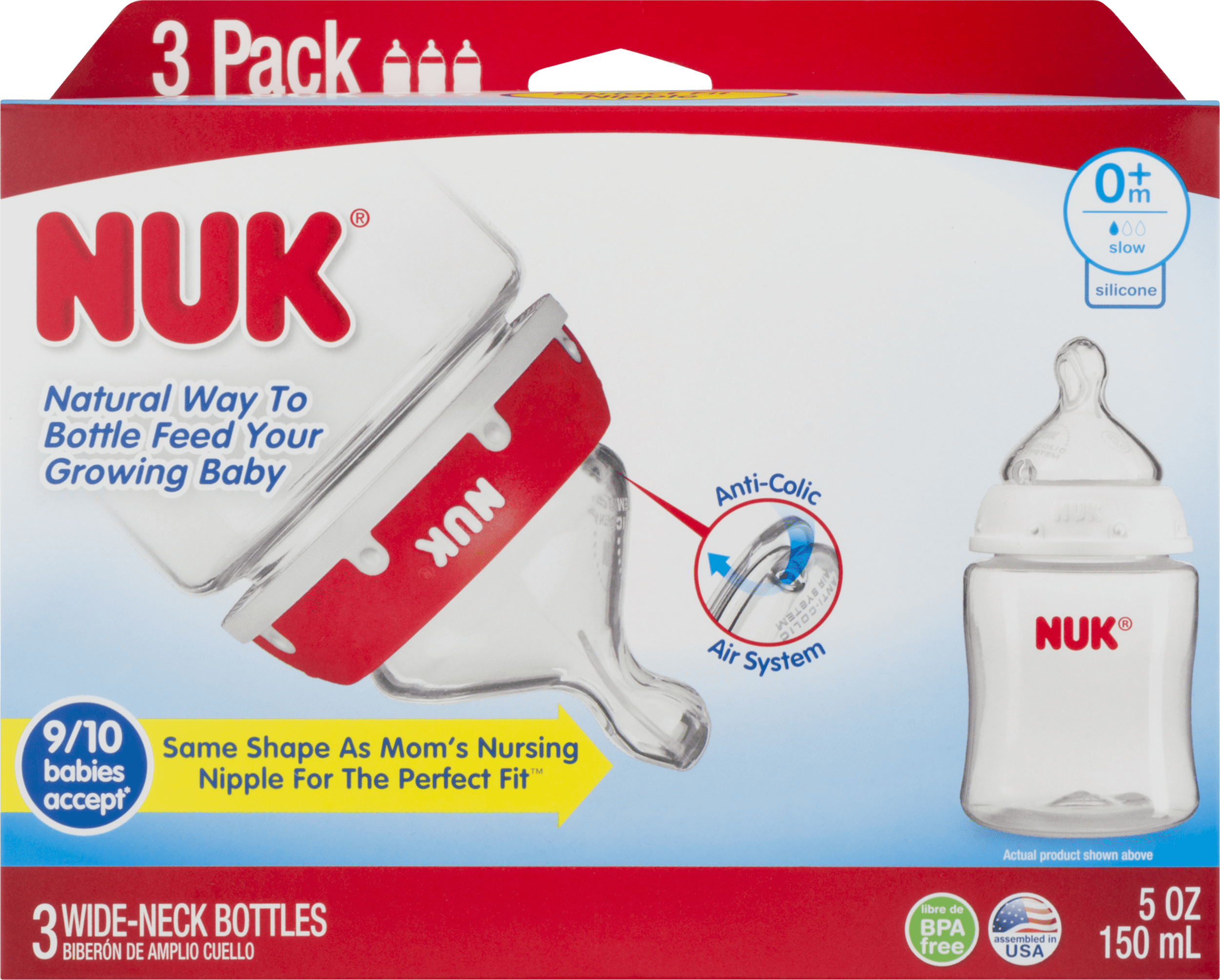 nuk anti colic air system biberon