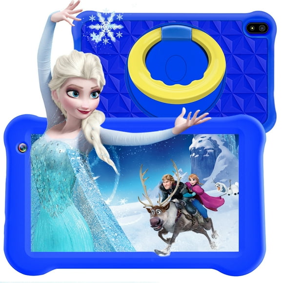 APPIE Kids Tablet 7 inch IPS Display, Android 11 Learning Tablet for Kids 3GB RAM 32GB ROM, Kidoz Pre Installed, Dual Camera, Wifi,  Kids-Proof Protective Case-Blue