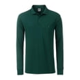 thumbnail image 1 of James and Nicholson - Polo de manga larga con bolsillo para trabajar para hombre (Verde oscuro), 1 of 2
