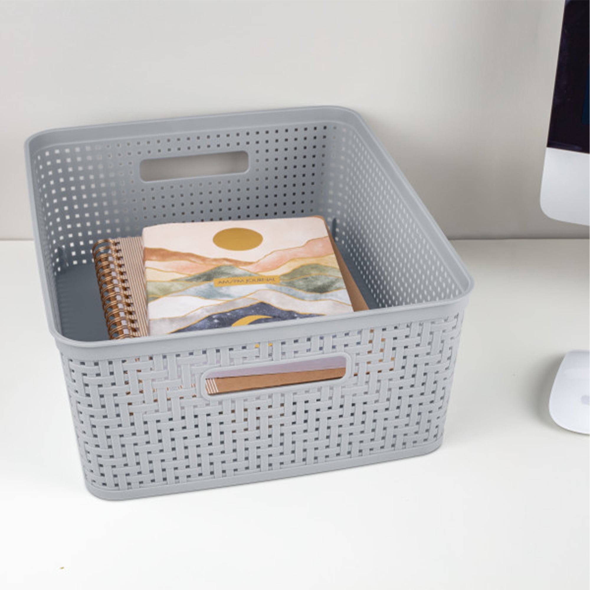 Sterilite Small Convenient Multipurpose Basketweave Home Or Office