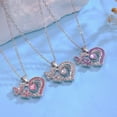 thumbnail image 2 of Ins Butterfly Love Necklace With Rhinestones Fashion Personality Hollow Heart-shaped Clavicle Chain Pendant Necklace For Valentine's Day, 2 of 2