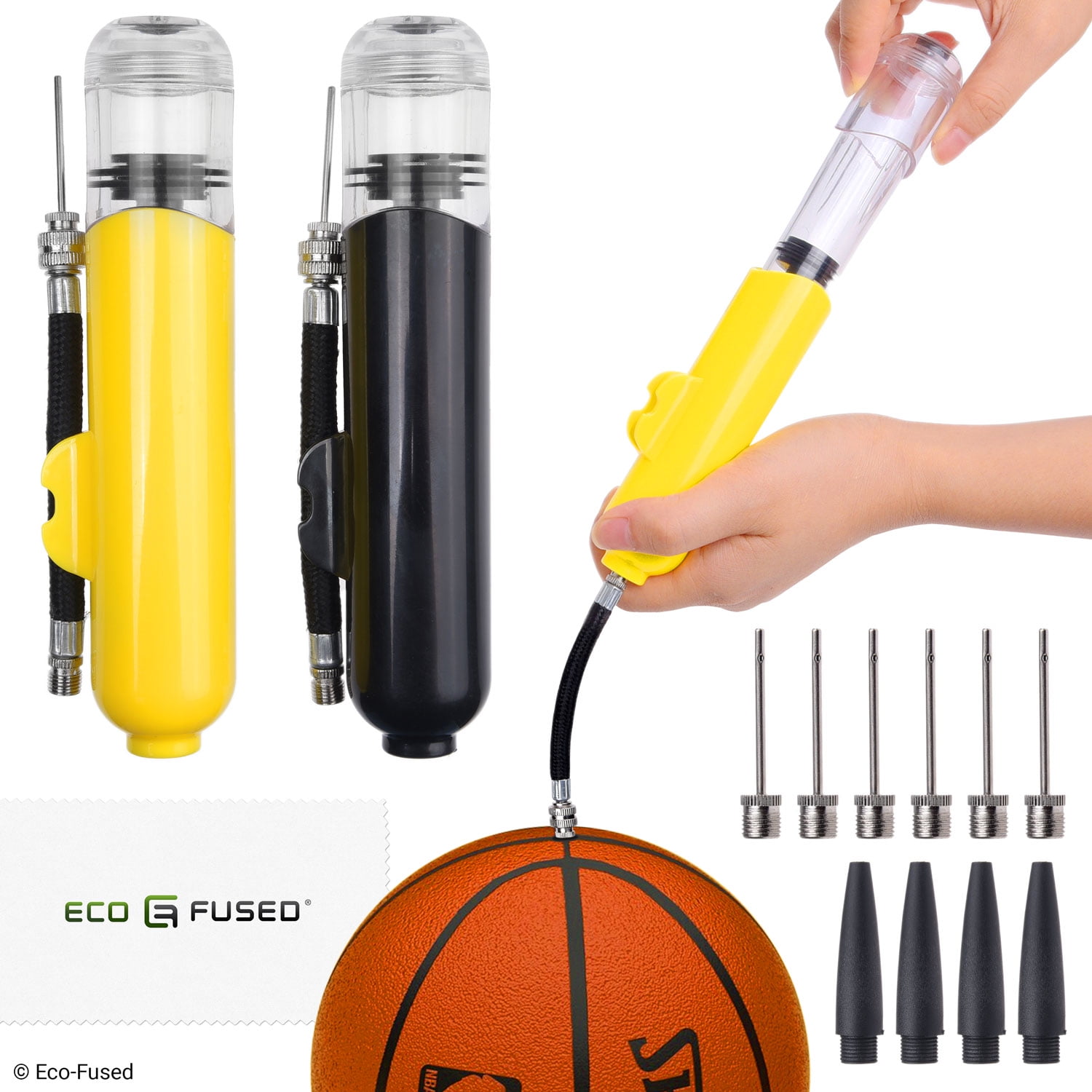 etc Fast Ball Pump Powered by Battery Water Polo Basketball Volleyball Rugby Zacro Automatic Electric Ball Pump with 7 Needles Football Handball Hand held Pump to Fast inflate Soccer
