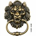thumbnail image 1 of Antique bronze front door knocker with tiger head design.Tiger head door handle animal head decorative buckle handle, 1 of 5