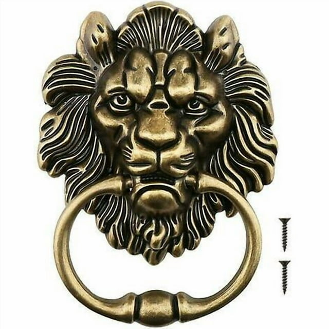 Antique bronze front door knocker with tiger head design.Tiger head door handle animal head decorative buckle handle