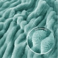 thumbnail image 6 of Exclusivo Mezcla Twin Size Flannel Fleece Blanket, Super Soft 3D Striped Jacquard Blanket for Bed, Lightweight Fuzzy Cozy Blankets, Celadon, 60"x80", 6 of 8