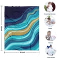 thumbnail image 4 of Dark Blue Marble Gold Line Pattern Blanket,Comfortable Soft Flannel Throw Blanket,All Season,Warm Lightweight Blankets for Sofa Bed Couch Living Room Chair,30"x40", 4 of 4