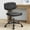 Black, variant on Office Task Chair, Cute Rolling Vanity Swivel Desk Chairs with Wheels, Comfortable Back Seat Armless for Home, Bedrooms, Office, Study, Sewing, Dressing Room, White