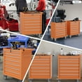 thumbnail image 7 of 7-Drawer Tool Chest,Rolling Tool Cart with Wheels,High Capacity Tool Cabinet with Locking System for Garage, Warehouse, Workshop-Orange, 7 of 7