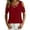 04# Red, variant on Women's Fit Cold Shoulder Top Crisscross V-Neck Blouse Casual Summer Flowy A-Line Tunic with Short Sleeves and Ruffle Hem S-2XL