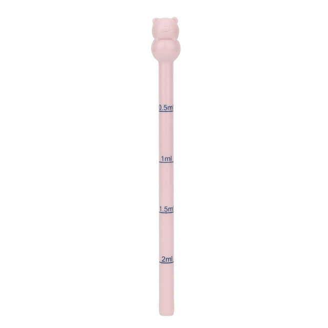Dispensador portátil de medicina para bebés, jeringa líquida, cuentagotas, alimentador con calibración (rosa)