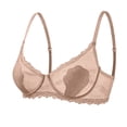 thumbnail image 4 of HBGVBA Women's Push Up Bras Summer Thin Lace Solid Color Breathable No Underwire Supportive Bra, 4 of 5