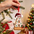 Personalized Letter A Acrylic Christmas Ornament 2D Flat Monogram Xmas ...