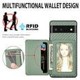 thumbnail image 4 of Feishell Back Flip Wallet Case for Google Pixel 6a,Drop Protection Luxury PU Leather Magnetic Closure RFID Blocking Card Slots Flip Kickstand Support Car Mount Phone Case for Women Men,Green, 4 of 9