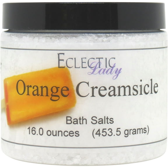 Orange Creamsicle Bath Salts by Eclectic Lady, 16 ounces