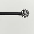 thumbnail image 3 of Exclusive Home Catherine 1" Curtain Rod and Finial Set, Matte Black, Adjustable 66"-120", 3 of 8