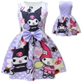 thumbnail image 5 of Sanrio Hello Kitty vestidos para niñas Cinnamoroll niños Kuromi Clow niñas vestido de princesa fiesta de vacaciones vestido de dibujos animados, 5 of 5