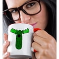 thumbnail image 2 of 3drose, Cute Funny Dill Pickle Moose Cartoon, 15oz Two-tone Red Mug, 2 of 6