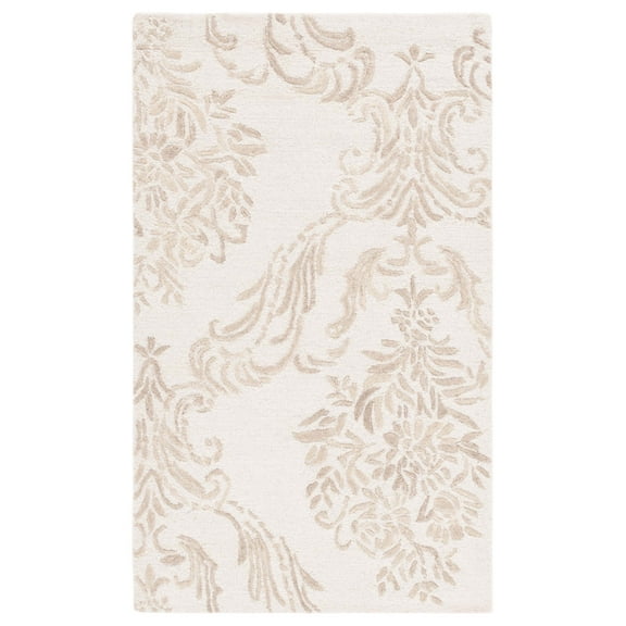 SAFAVIEH Jardin Salome Leaves Area Rug, Ivory/Beige, 3' x 5'