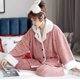 thumbnail image 4 of Pijamas cálidos de invierno para mujer, ropa de dormir gruesa de franela, conjuntos de salón de lana Coral para la familia y Navidad, ropa de noche, 4 of 4