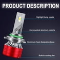 thumbnail image 6 of 9006 LED Headlight Bulb Conversion Kit Low Beam White Super Bright 6000K 2pcs, 6 of 10
